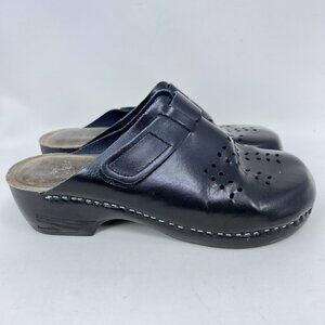 LEON Leather Slip On Mules Clogs Women’s Size 9.5 /EUR Size 40